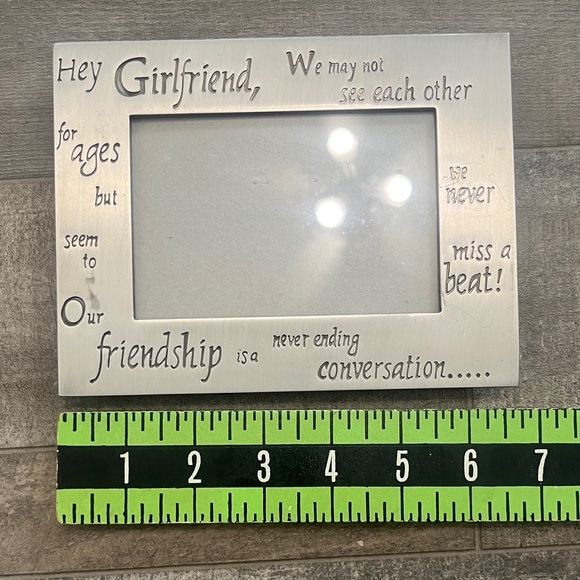Silver Tone Friendship Photo Frame - Picture 1 of 9